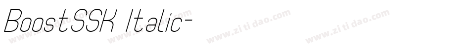 BoostSSK Italic字体转换